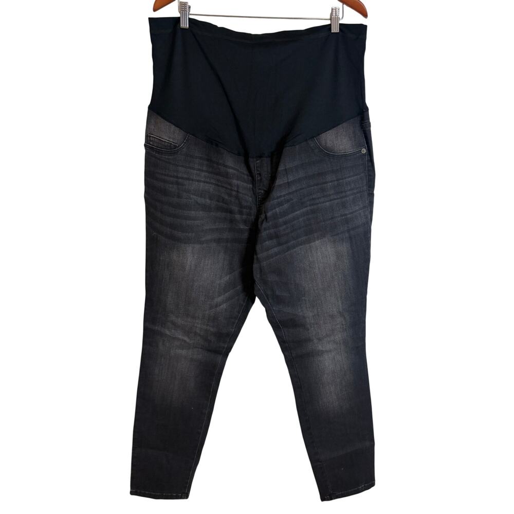 Liz Lange Maternity Jeggings Size 18 Dark Wash Over Belly Stretch Jeans NWT New